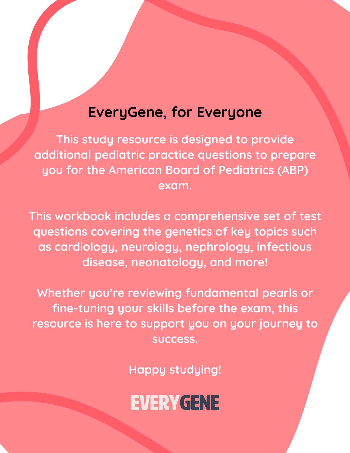 Genetics Workbook for Pediatric Boards: 20 Board-Style Questions for Pediatric Residents