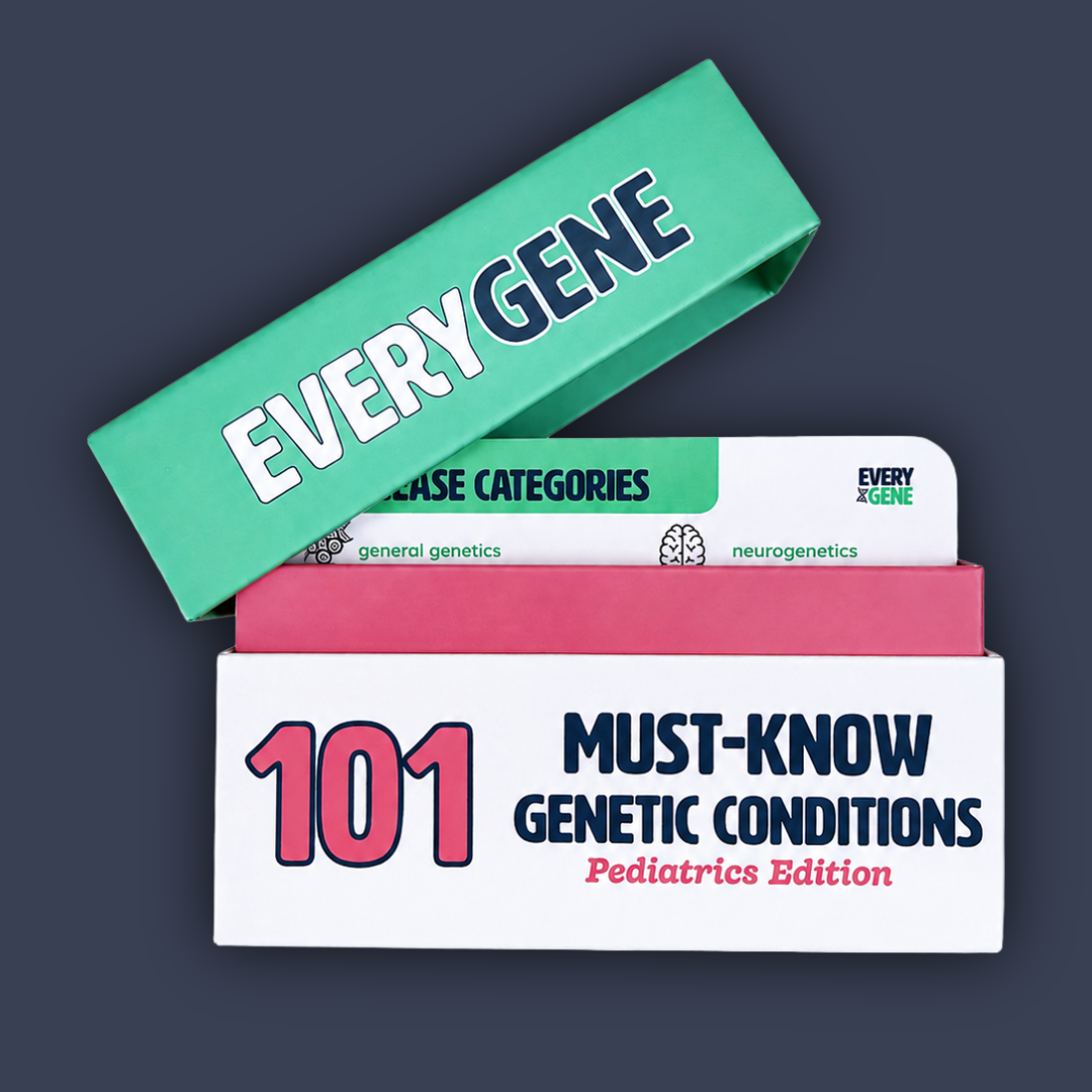 EveryGene Flashcards: Pediatric Genetics Flashcards for Pediatrics Board Prep